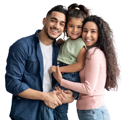 Family smiling